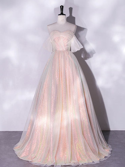 New Shiny  A Line Off The Shoulder Lace Long Prom Dresses ,Off The Shoulder Lace Long  Formal Evening Dresses GG083