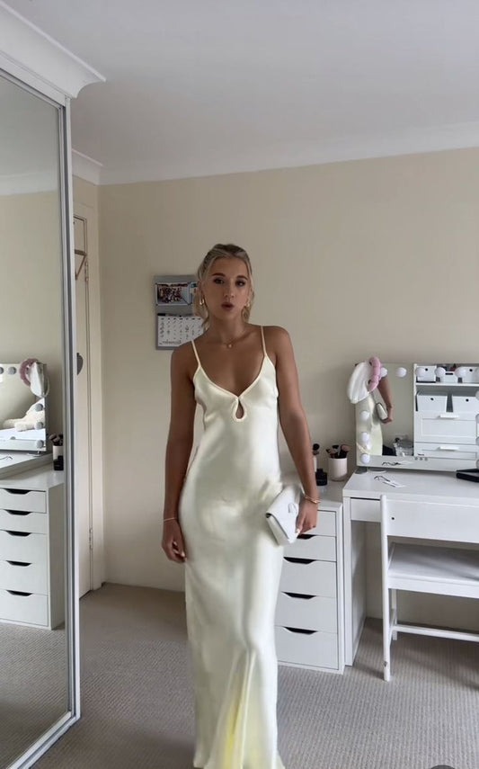 Simple Mermaid Spaghetti Straps Satin Long Prom Dress,Evening Dress GG1256