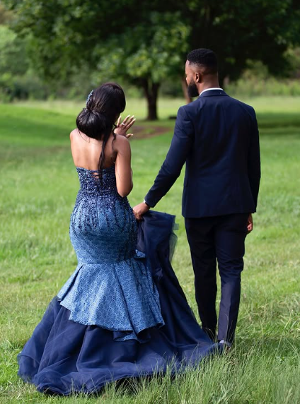 Gorgeous Mermaid Strapless Navy Tulle Beaded Long Prom Dress,Evening Dress GG1532