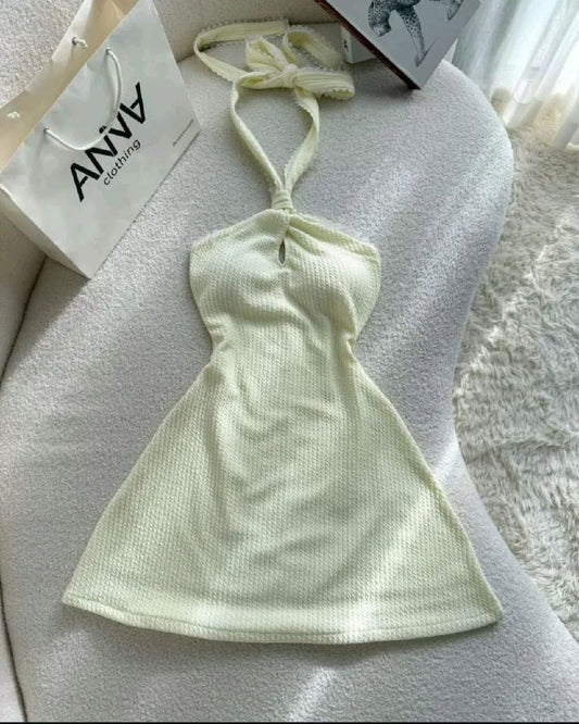 Uniqe A Line Halter Satin Short Prom Dress,Homecoming Dress,Birthday Dress GG3164