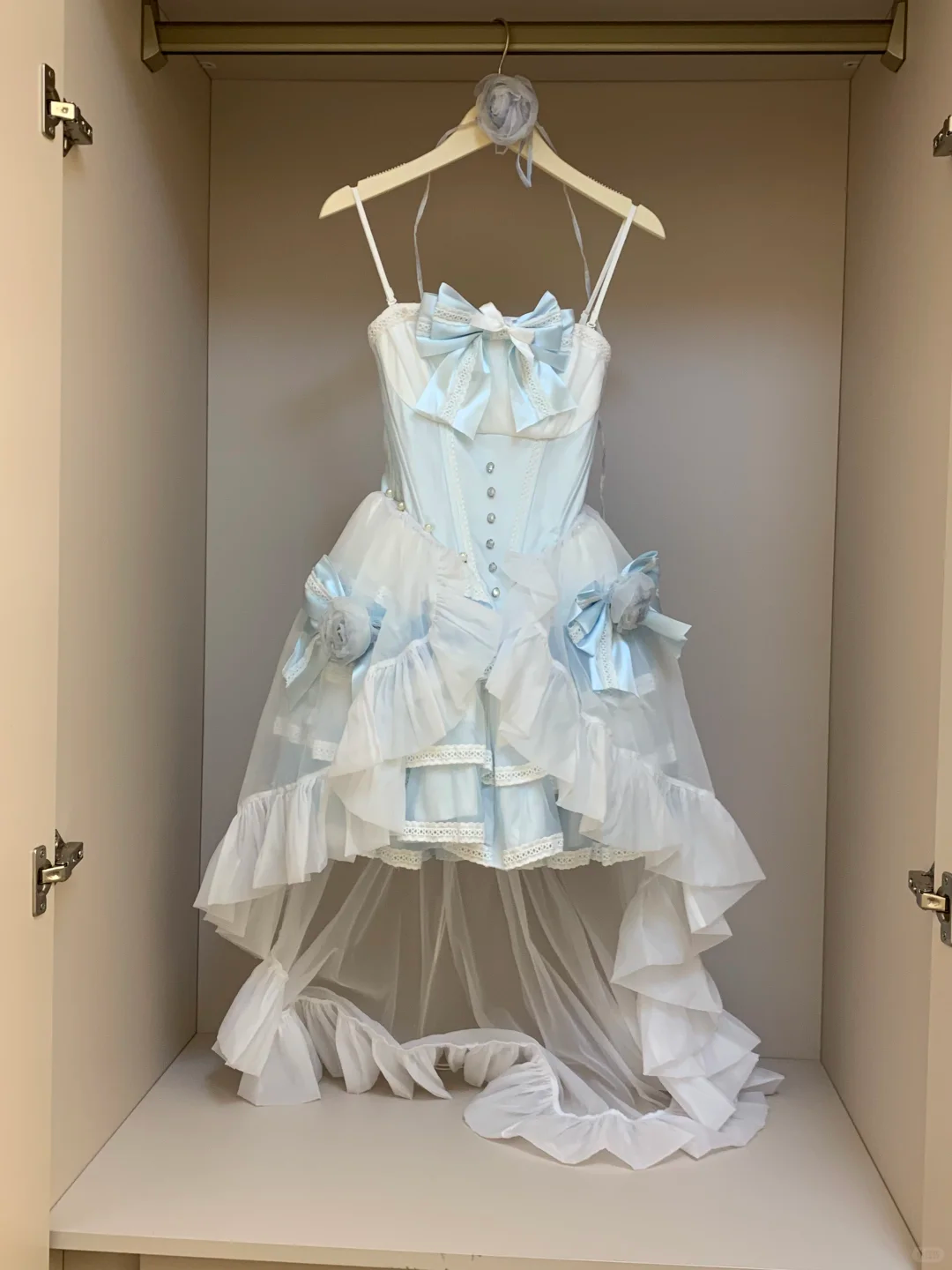 Classy Ball Gown Spaghetti Straps Satin Tulle With Bow Short Homecoming Dress,Summer 18th Birthday Dress GG3904
