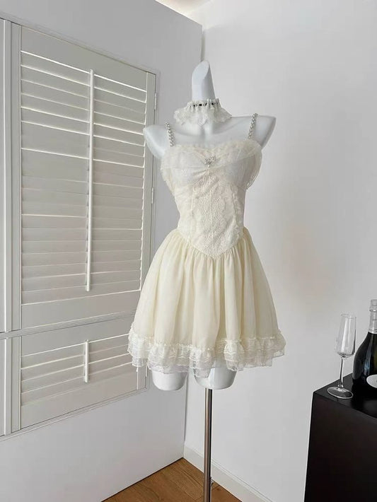 Sweet A Line Beads Spaghetti Straps Tulle Lace Short Homecoming Dress,Summer 18th Birthday Dress GG4356