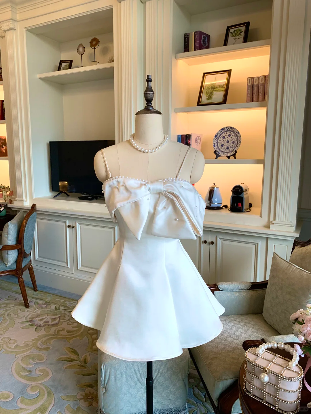 Pretty A Line Spaghetti Straps Satin Beads Short Homecoming Dress,Summer 17th Birthday Dress GG4567
