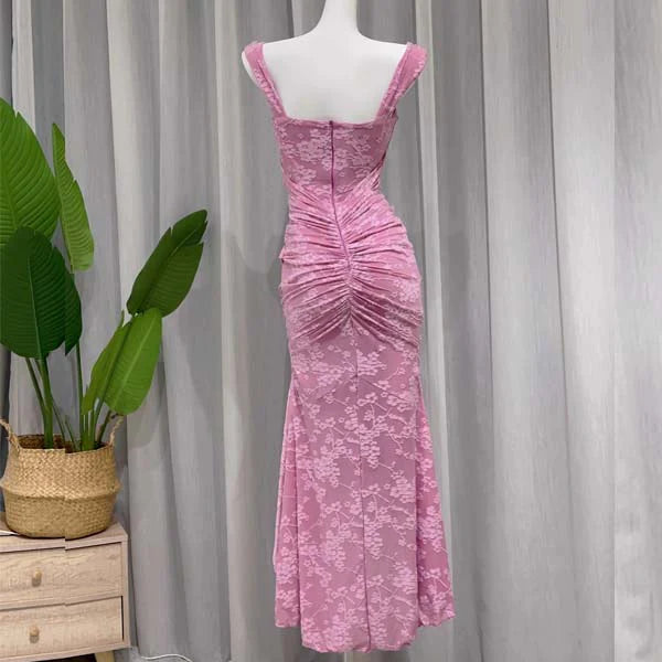 Sexy Mermaid Low Collar Satin Long Prom Dress,Evening Dress GG913