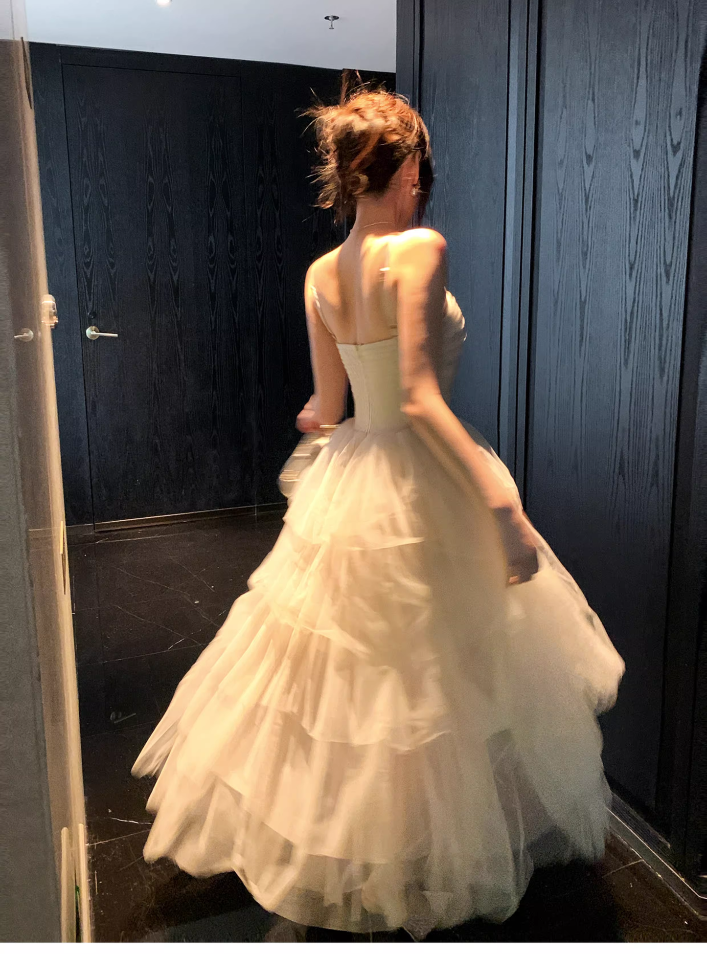 Pretty Light Lavender Spaghetti Straps Tulle Layered A Line Long Birthday Prom Dress Party Dress SP1495