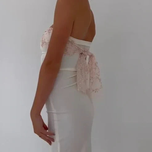omberprom Elegant Formal Wear Dresses Strapless Sheath Long Prom Dress Gowns Evening Dresses Charming Party Dress
