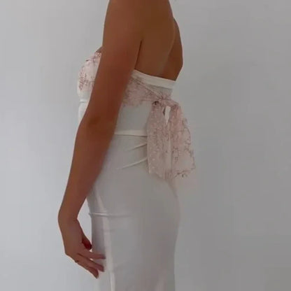 omberprom Elegant Formal Wear Dresses Strapless Sheath Long Prom Dress Gowns Evening Dresses Charming Party Dress