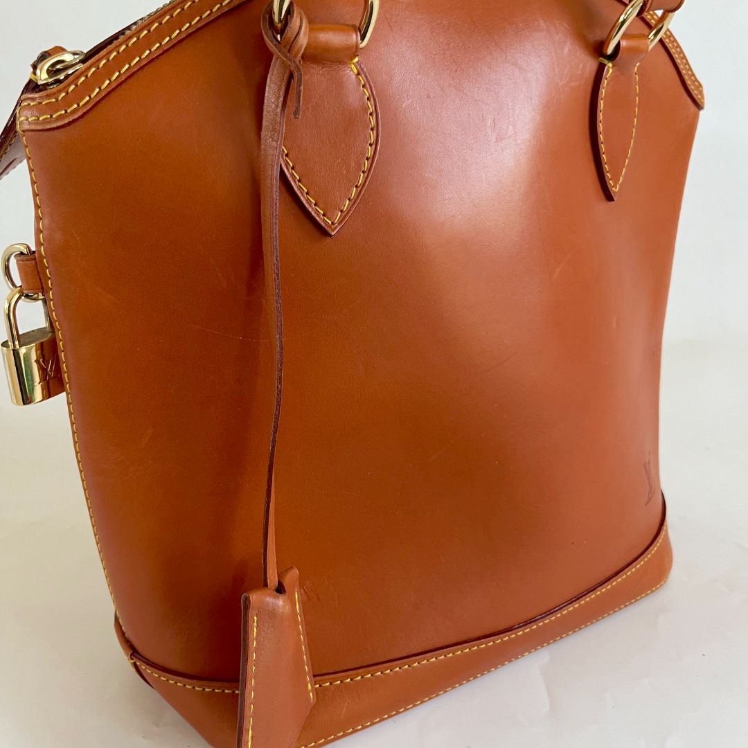 Louis Vuitton Caramel Nomade Leather Vertical Lockit Bag