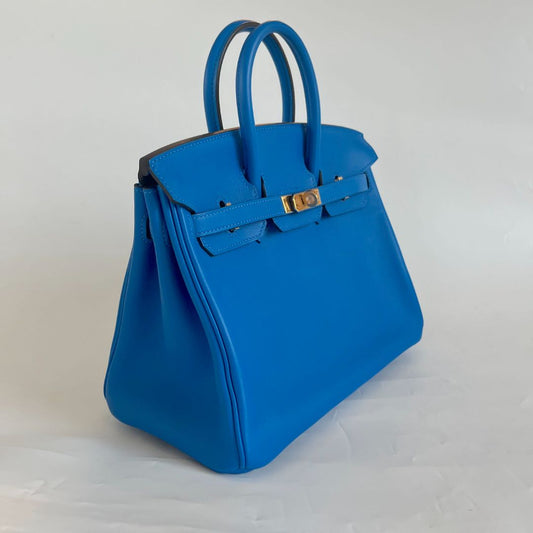 Hermès Bleu Royal 25 Birkin Swift Leather Bag
