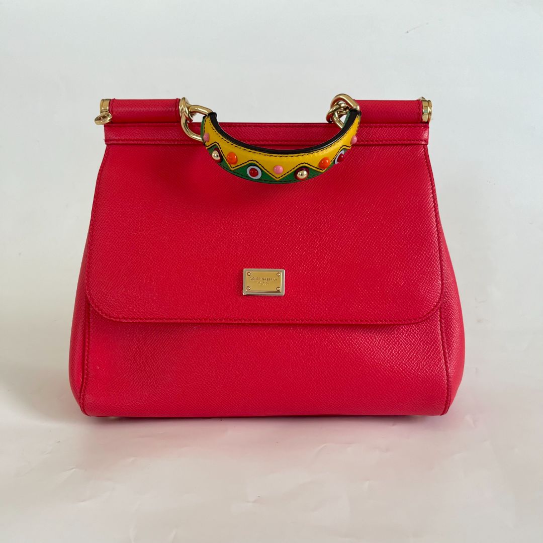 Dolce & Gabbana Peach Medium Sicily Bag