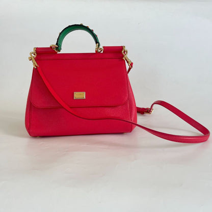 Dolce & Gabbana Peach Medium Sicily Bag