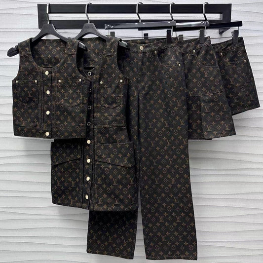 LV Monogram Denim Set