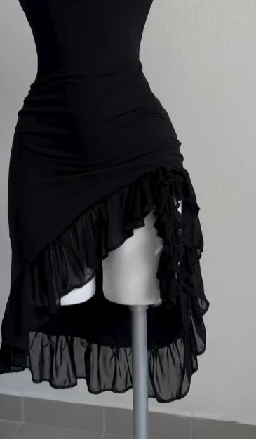 Black Sleeveless Sheath Formal Party Dress Midi Cocktail Dress Solid Color Homecoming Dress Wholesale