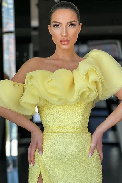 omberprom Off The Shoulder Mermaid Prom Dress Charming Evening Dress With Split Sexy Party Dress
