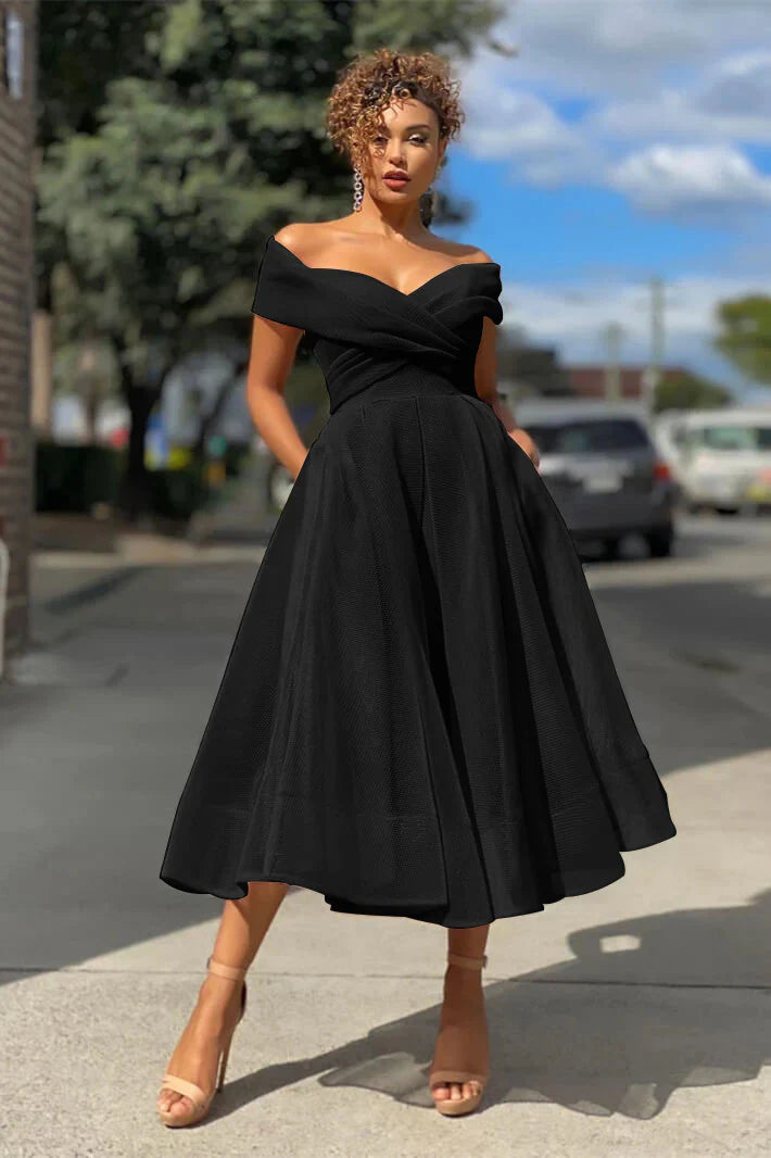 Burgundy Off The Shoulder A Line Short Evening Dress Cocktail Dress Sexy Party Dress Formal Dress