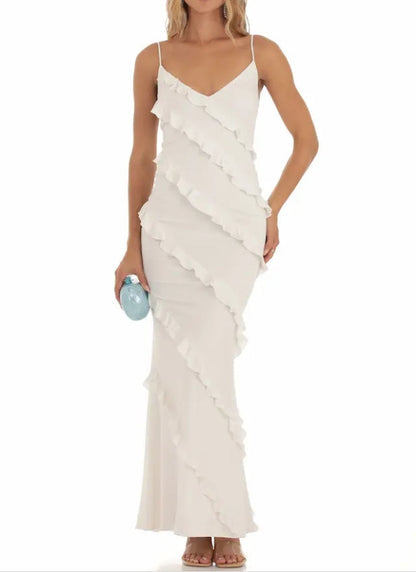 omberprom Pink V Neck Straps Sheath Long Prom Dress Birthday Outfits Party Dress Wholesale