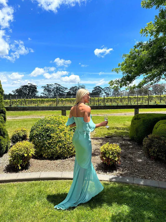 omberprom Off Shoulder 2 Pieces Party Dress Wedding Guest Dress Charming Evening Dress Wholesale