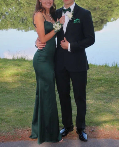 Green Straps Backless Mermaid Long Prom Dress Elegant Evening Dress Party Dress Wholesale