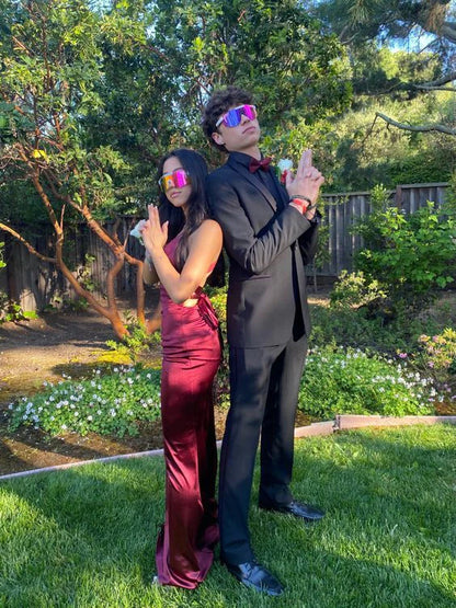 Wine Red Sexy V Neck Satin Mermaid Formal Prom Dress Sexy Party Dress Wholesale