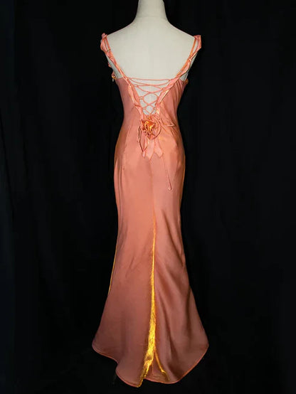 omberprom Dark Red Vintage Floral V-neck Evening Gown Mermaid Long Party Dress With Flowers Wholesale