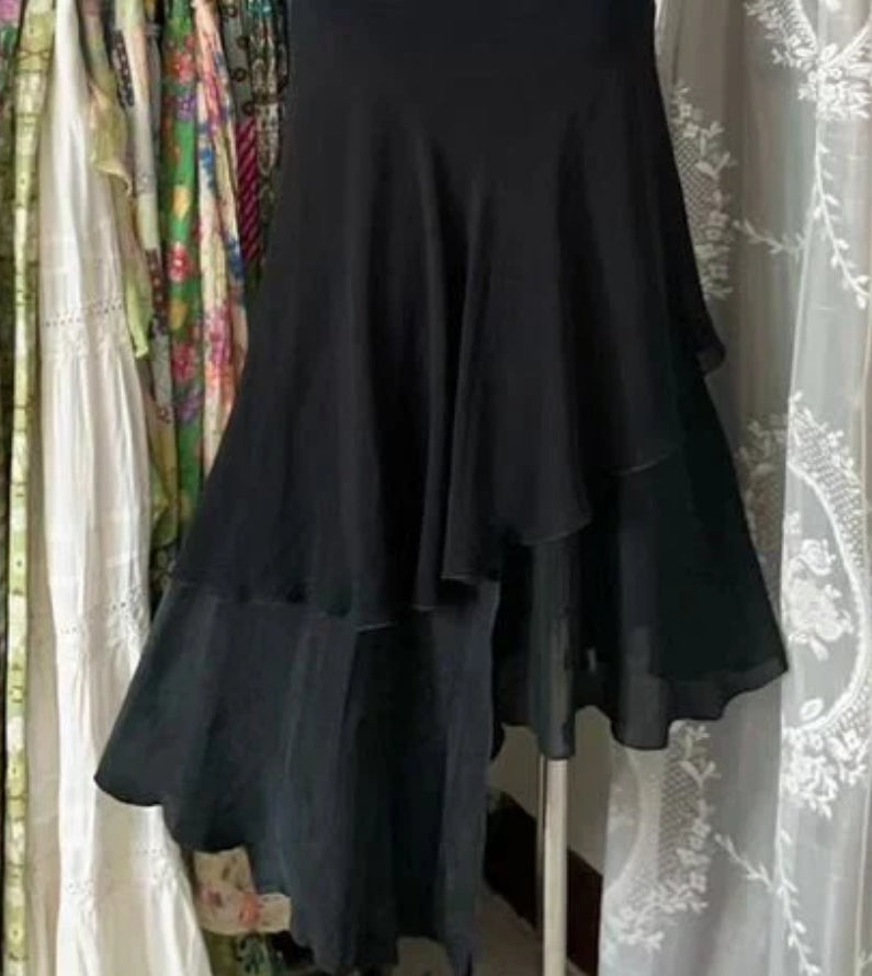 omberprom Elegant Formal Black Dresses A Line Prom Dress V-neck Evening Party Dress