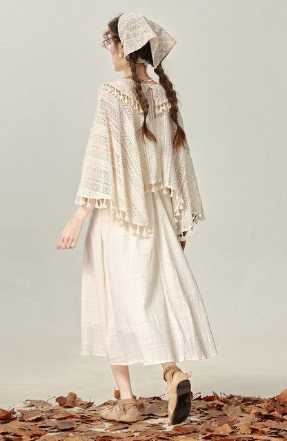 Daily Chinese style Han element dress with shawl outfit suit for women R1958
