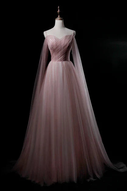 omberprom Sweetheart Tulle Long Elegant Evening Dress Prom Dress A Line Floor Length Wholesale