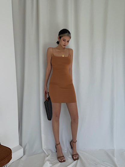 Double-layer suspender skirt dress supermodel aura S curve hip skirt sexy summer R3042
