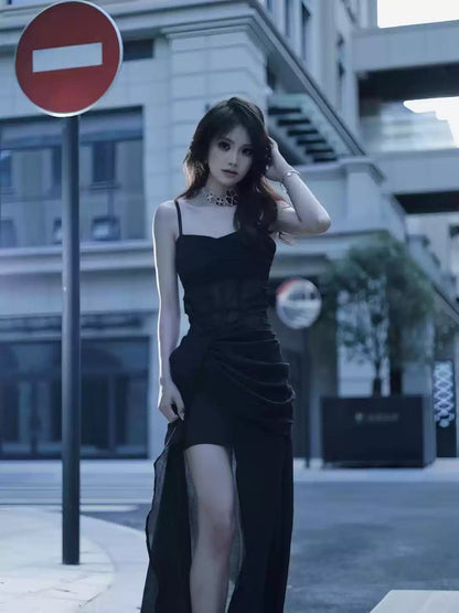 New Fashion Floral Design A-line Sleeveless Spaghetti Strap Puffy Dress TP3295