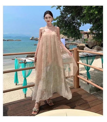A Line Pink Long Stunning Evening Gown Party Prom Dress       S7285