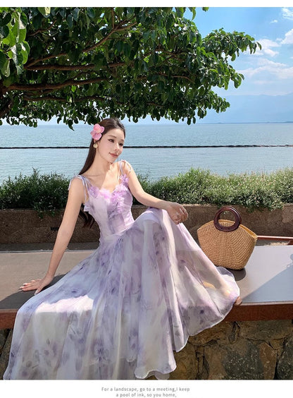 A Line Purple Long Stunning Evening Gown Party Prom Dress       S7312