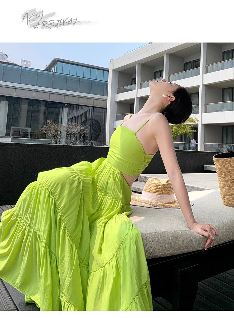 A Line Green Long Stunning Evening Gown Party Prom Dress       S7270
