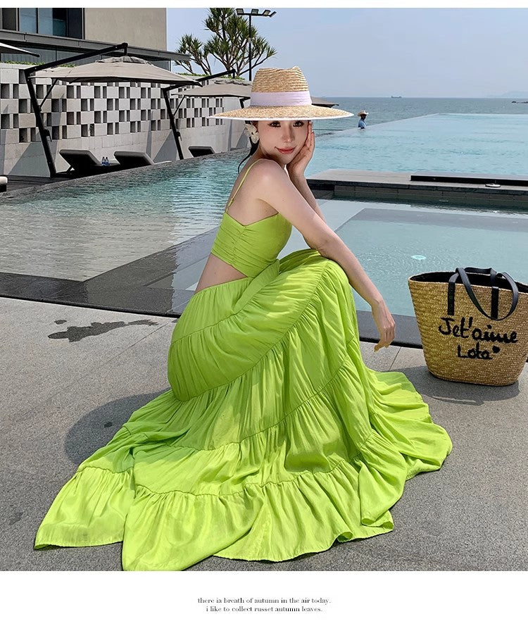 A Line Green Long Stunning Evening Gown Party Prom Dress       S7270