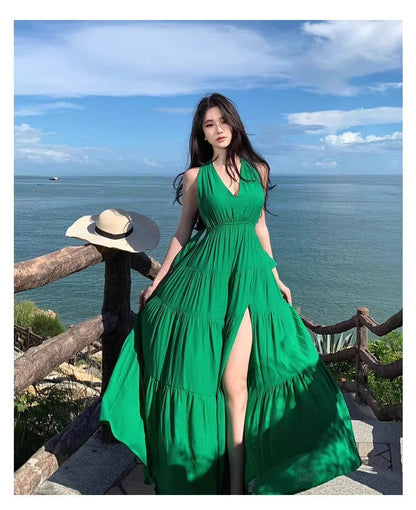 A Line Green Long Stunning Evening Gown Party Prom Dress       S7278