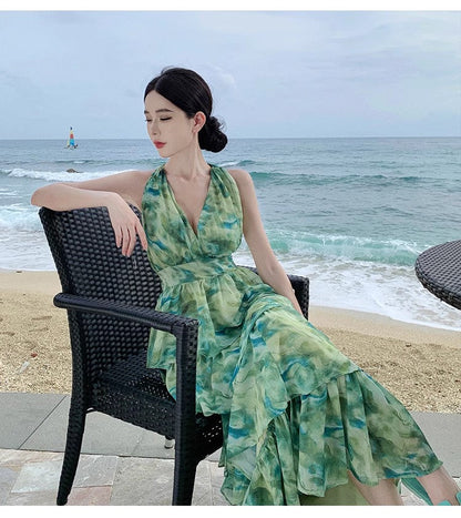 A Line Green Long Stunning Evening Gown Party Prom Dress       S7300