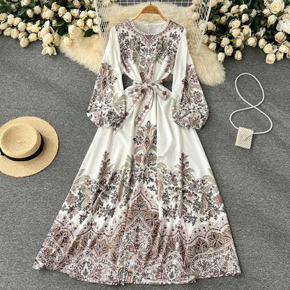 simple long sleeves summer women's dress P119