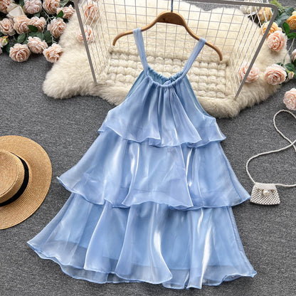 Sweet Halter Summer Dress Women Holiday Dress P179