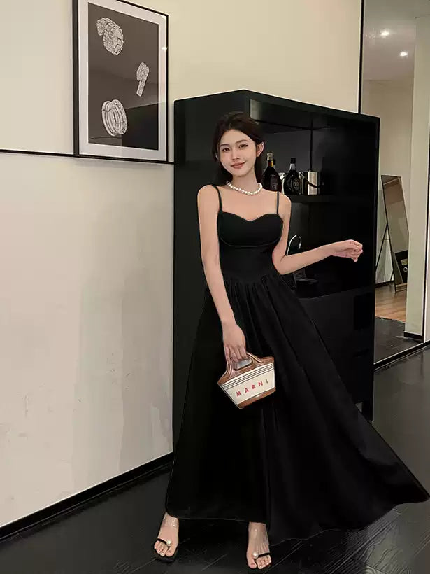 New Fashion Starry Sky Blue Spaghetti Strap Dress Elegant Banquet Dress TP2882