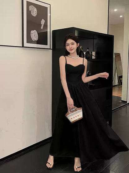 New Fashion Starry Sky Blue Spaghetti Strap Dress Elegant Banquet Dress TP2882