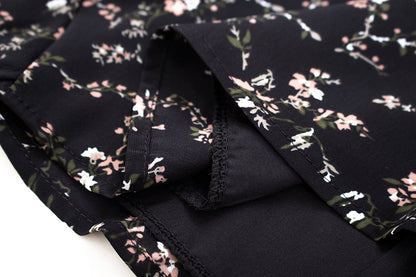 Dark pure desire niche irregular floral suspender hot girl dress R0020