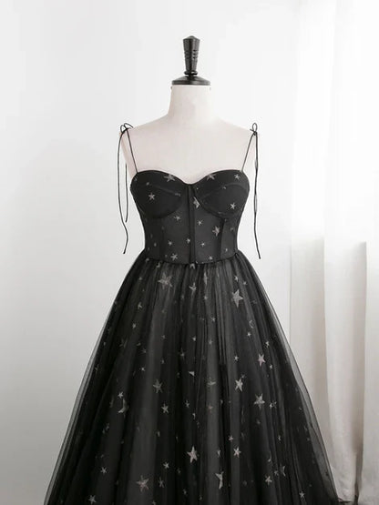 omberprom Sweetheart Tulle Straps Long Formal Dress Evening Party Dress A Line Prom Dress Wholesale