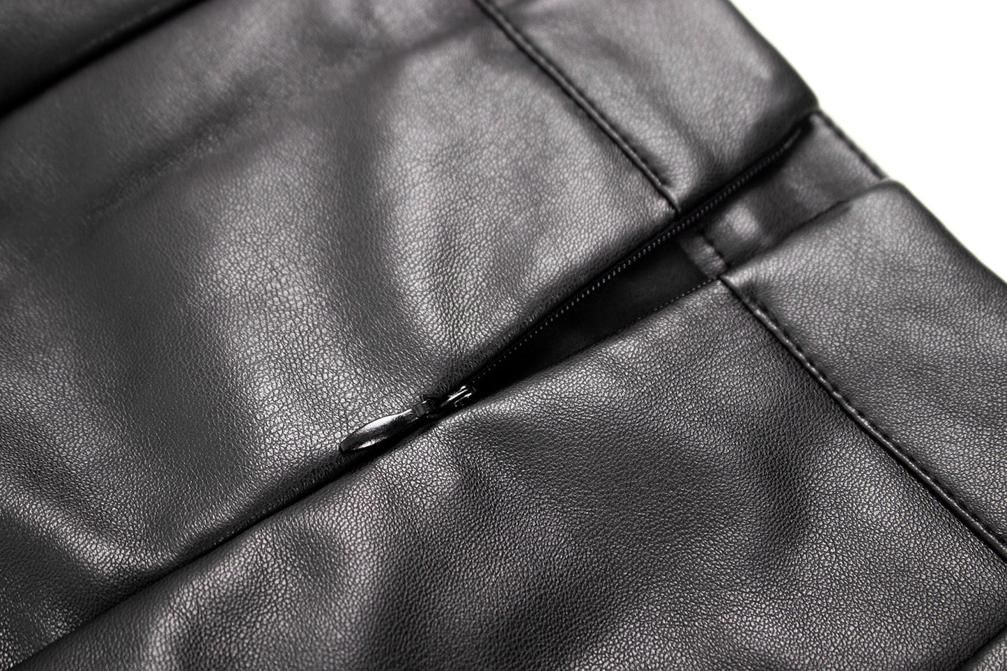 Black irregular skirt 2025 new hot girl style high waist slim a-line hip leather skirt short R0150