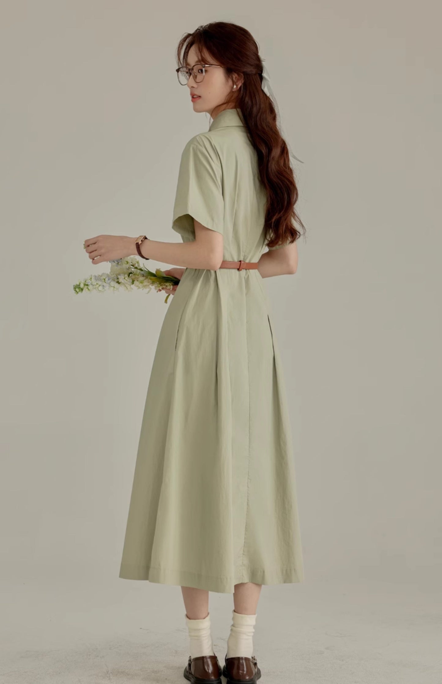 2025 new French gentle style short-sleeved dress interview outfit R1969
