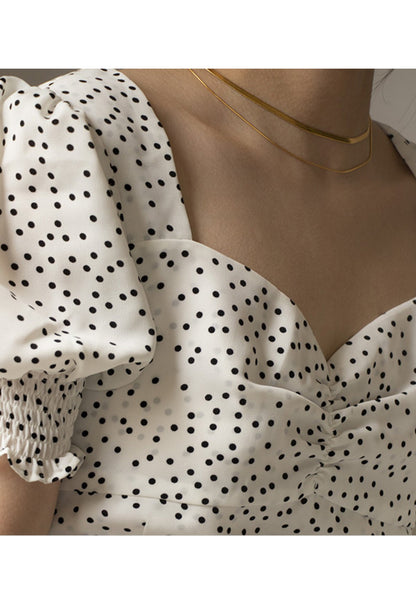 Dainty Snake Double layer Choker,Snake Chain Necklace,Herringbone Necklace,Gold Double Chain,Omega Chain Necklace,Thin Chain Necklace E020