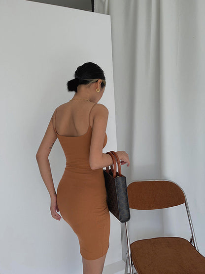 Double-layer suspender skirt dress supermodel aura S curve hip skirt sexy summer R3042