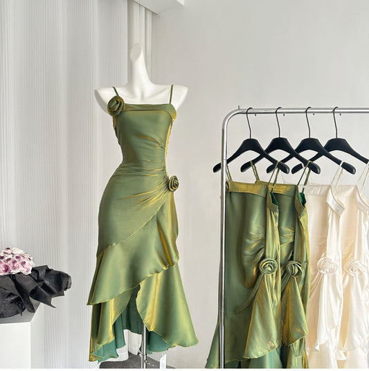 Dinner mermaid skirt high-end battle robe small dress suspender skirt new style R2124