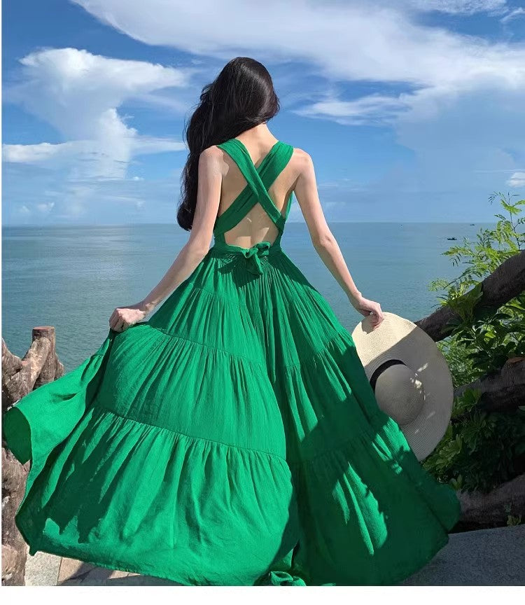 A Line Green Long Stunning Evening Gown Party Prom Dress       S7278