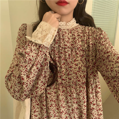 2025 new floral plus velvet dress bottoming skirt loose long skirt long skirt R1483
