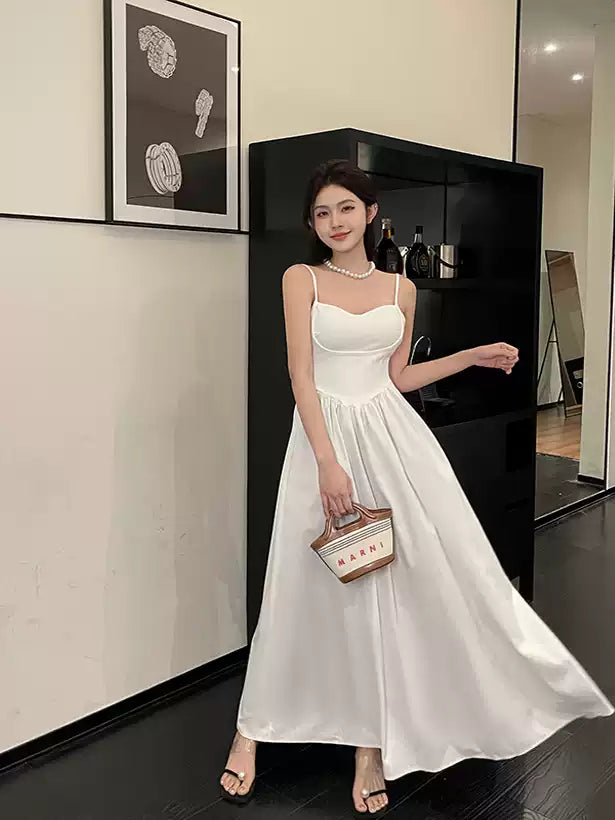 New Fashion Starry Sky Blue Spaghetti Strap Dress Elegant Banquet Dress TP2882