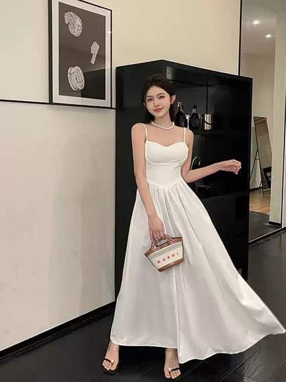New Fashion Starry Sky Blue Spaghetti Strap Dress Elegant Banquet Dress TP2882